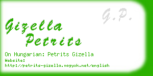 gizella petrits business card